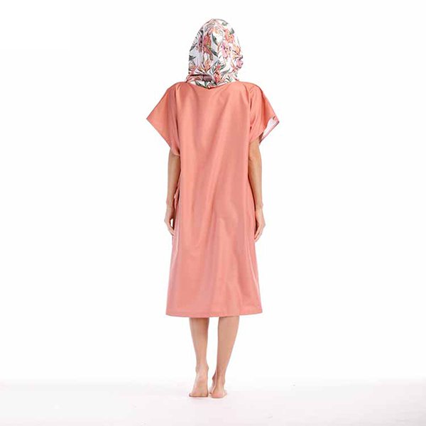 夏季花卉款斗篷沙灘毛巾衣