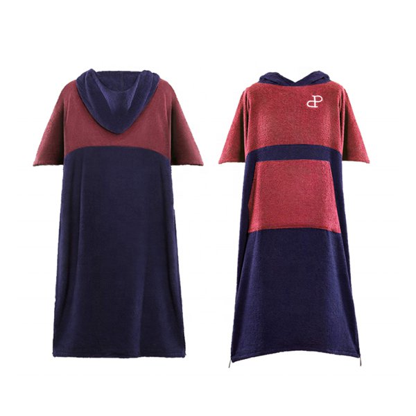 撞色大口袋款斗篷沙灘毛巾衣