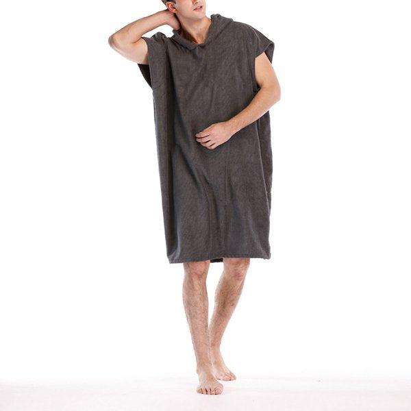 素面款斗篷沙灘毛巾衣