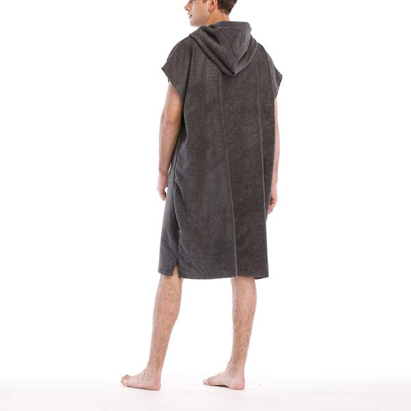 素面款斗篷沙灘毛巾衣