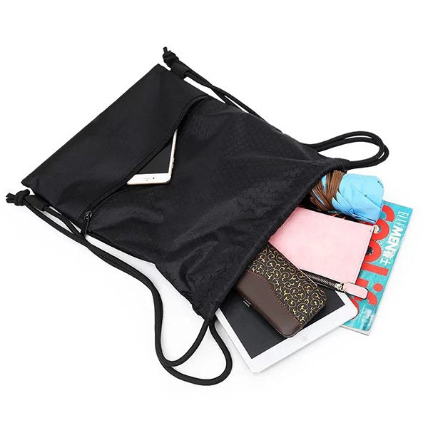 防水蜂巢紋聚酯纖維束口袋