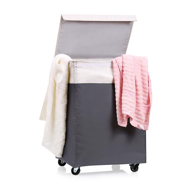 大尺寸附輪子可摺疊洗衣籃