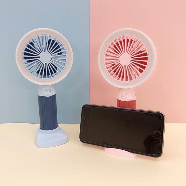 USB迷你電扇附手機支架小夜燈