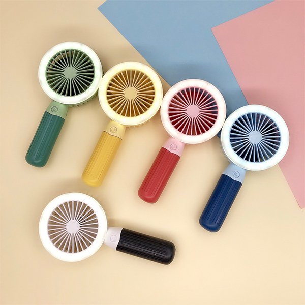 USB迷你電扇附手機支架小夜燈