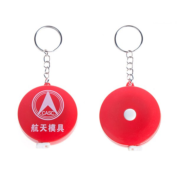 塑料捲尺-圓形造型鑰匙圈