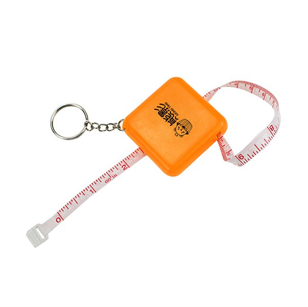 塑料捲尺-方形造型鑰匙圈