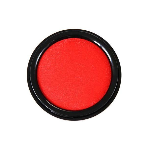 圓形印泥台-塑料黑蓋印泥盒