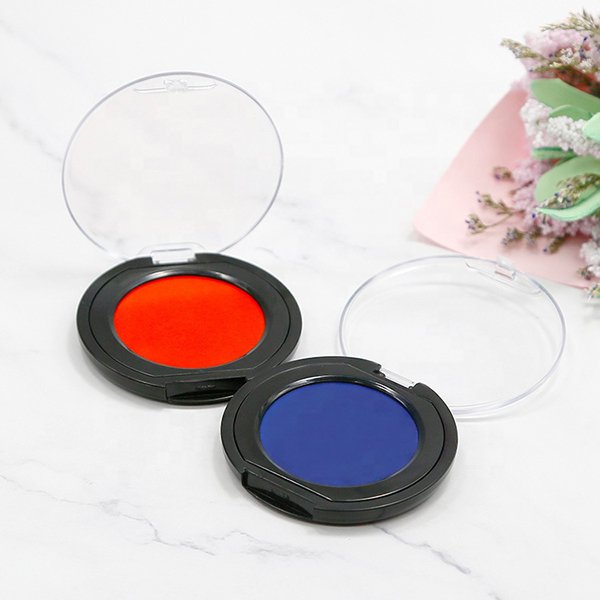 圓形印泥台-透明塑料蓋印泥盒