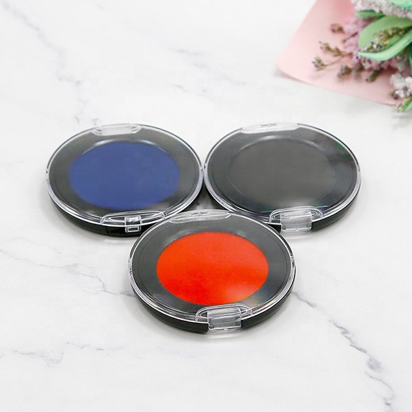 圓形印泥台-透明塑料蓋印泥盒