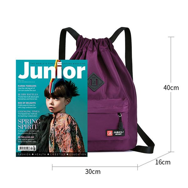 休閒粗肩帶防水牛津束口袋