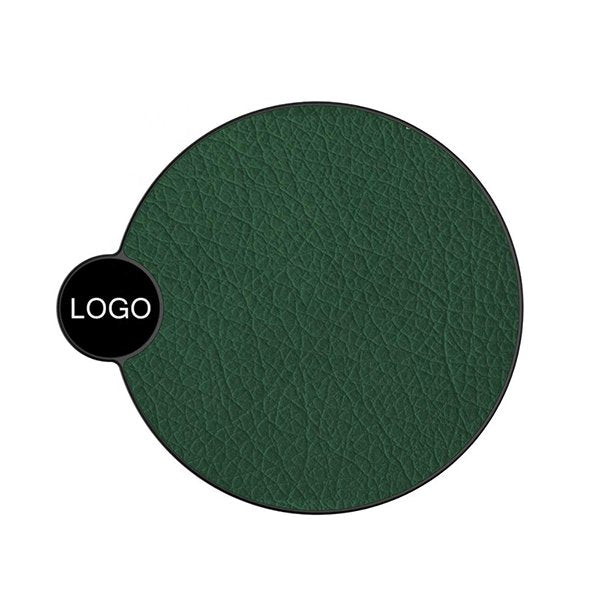 手機無線充電器-圓形PU材質