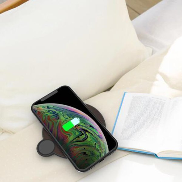 手機無線充電器-圓形PU材質