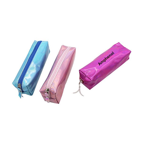 反光炫彩拉鍊鉛筆盒-雷射PU筆袋