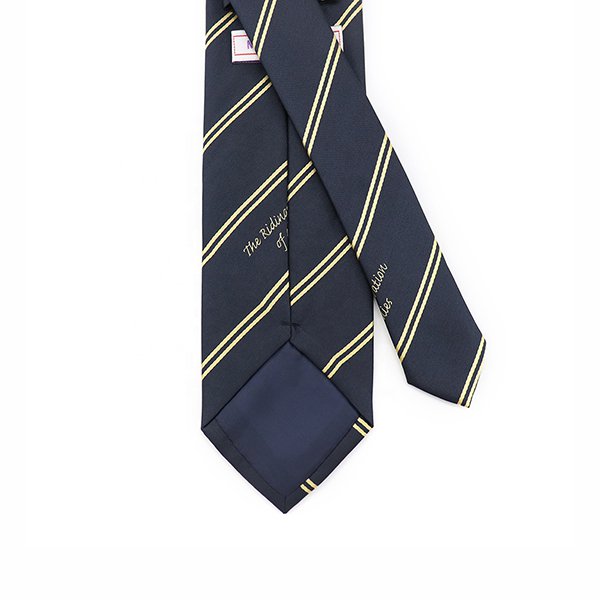 斜條紋黑色寬版領帶-滌綸材質