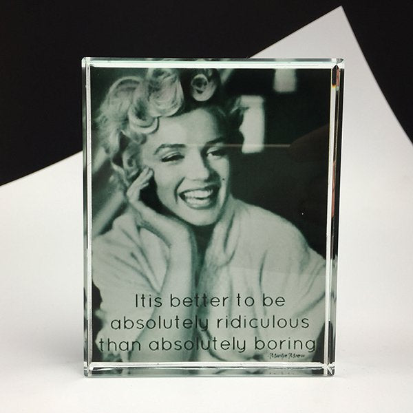 長方形水晶紙鎮-彩色印刷