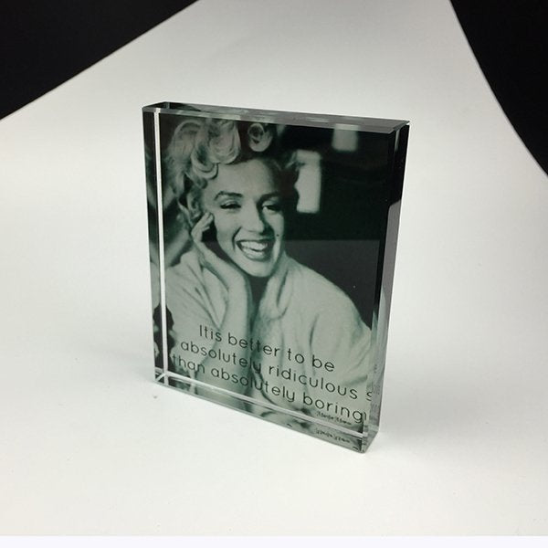 長方形水晶紙鎮-彩色印刷