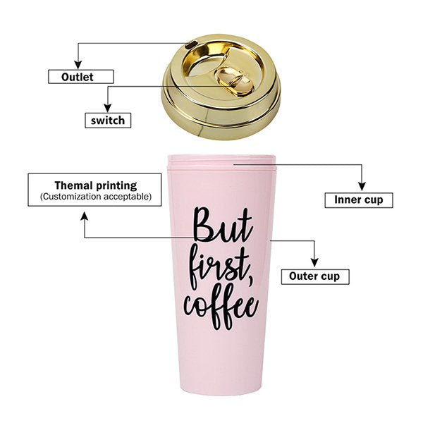 450ml金蓋咖啡杯-AS塑膠隨行杯