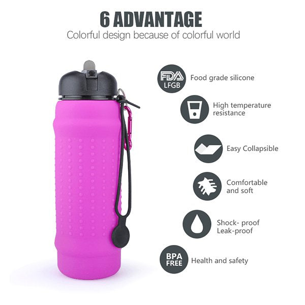 650ml登山扣可摺疊水壺