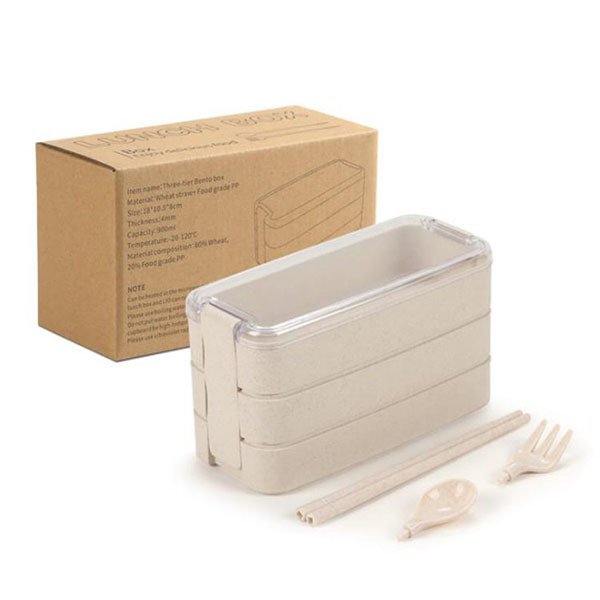 3層單格小麥秸稈餐盒