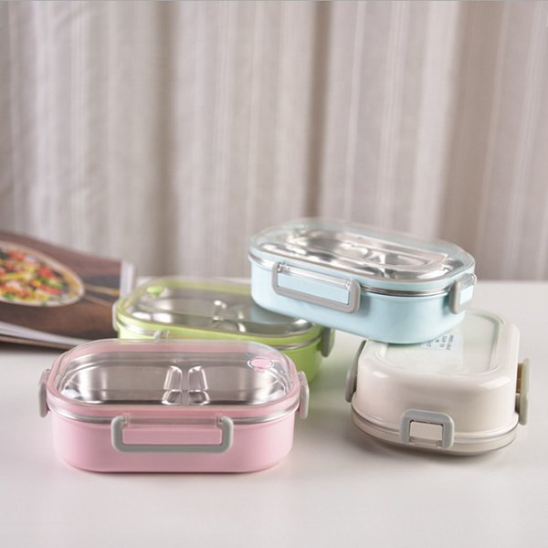 單層2格304不鏽鋼餐盒