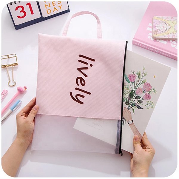 網布拼接文件袋