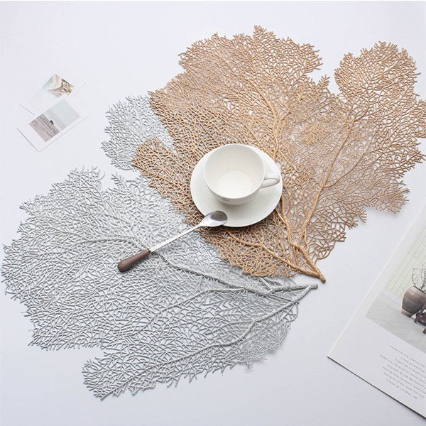 葉片PVC裝飾餐墊