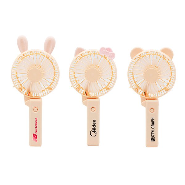 動物造型摺疊迷你風扇-可印刷