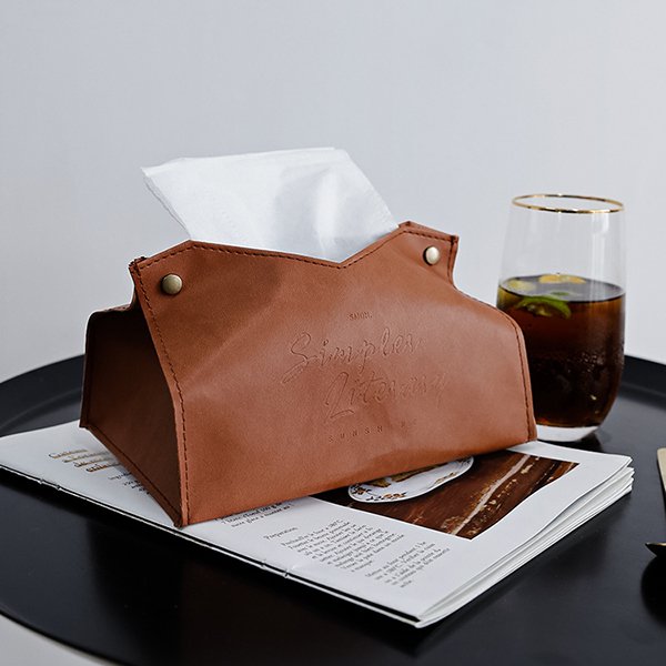 文青風PU面紙盒