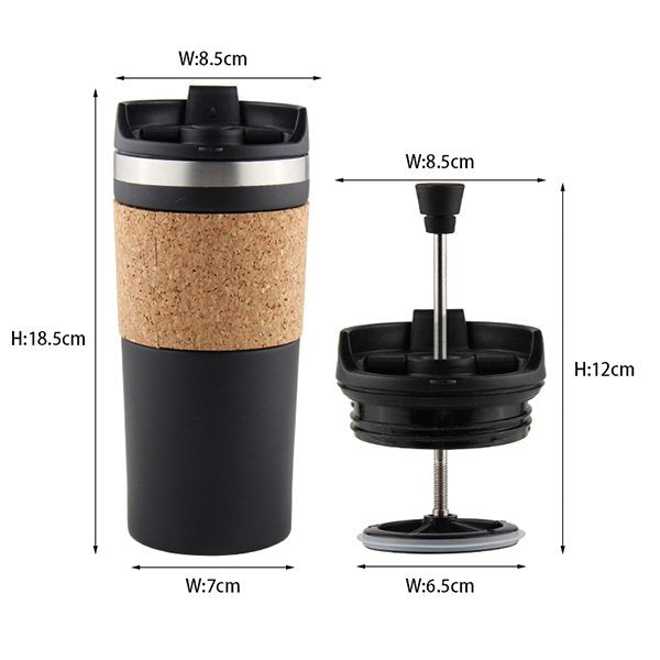 350ml軟木杯套真空304不銹鋼保溫杯