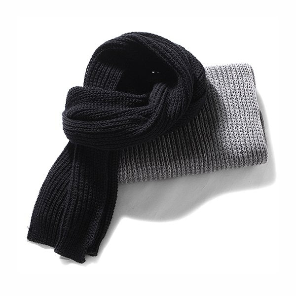 純色冬季腈綸圍巾-電繡LOGO