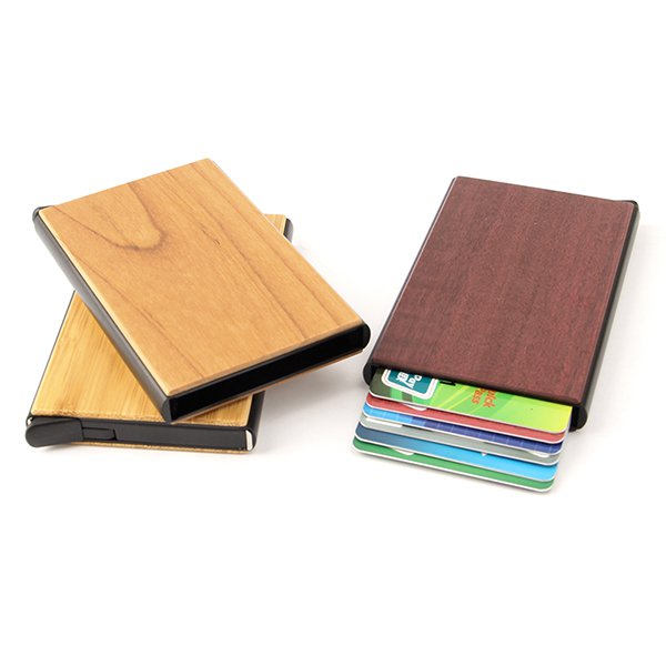 木製雕刻RFID防盜名片盒