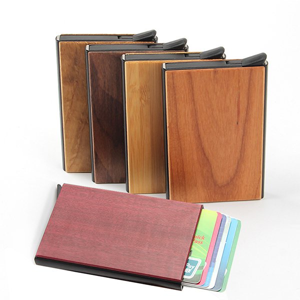 木製雕刻RFID防盜名片盒