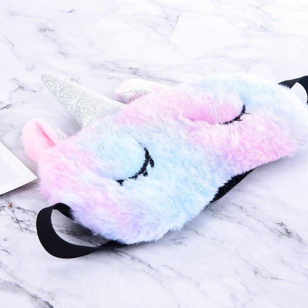 毛絨獨角獸眼罩