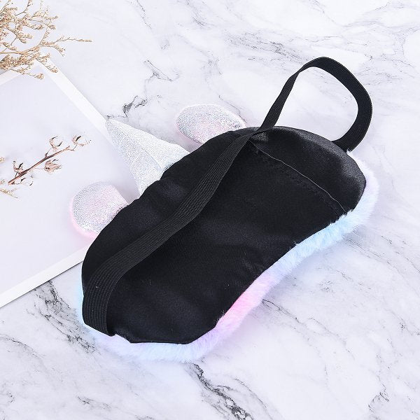 毛絨獨角獸眼罩