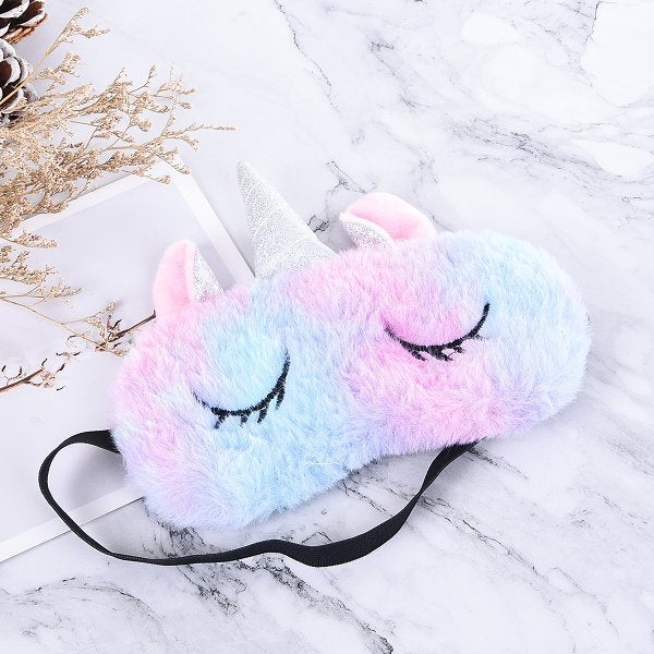 毛絨獨角獸眼罩