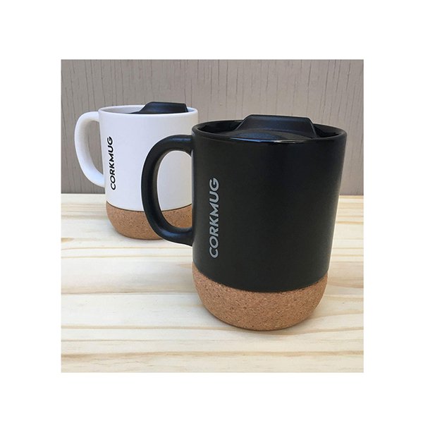 400ml啞光軟木隔熱馬克杯-附杯蓋