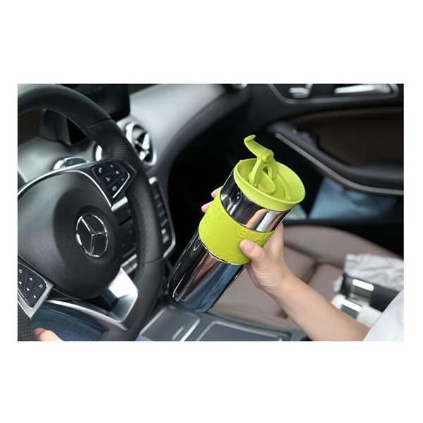 450ml矽膠杯套真空304不銹鋼保溫杯