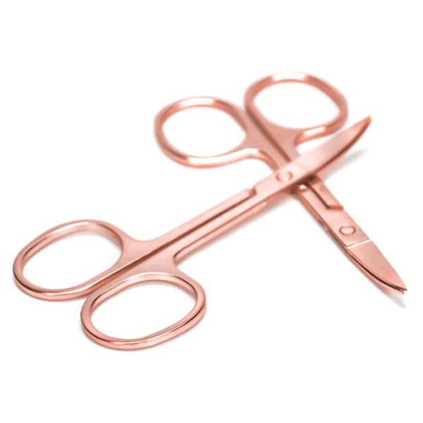 安全彎曲玫瑰金不銹鋼修眉刀