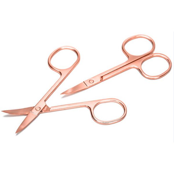 安全彎曲玫瑰金不銹鋼修眉刀