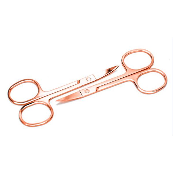 安全彎曲玫瑰金不銹鋼修眉刀