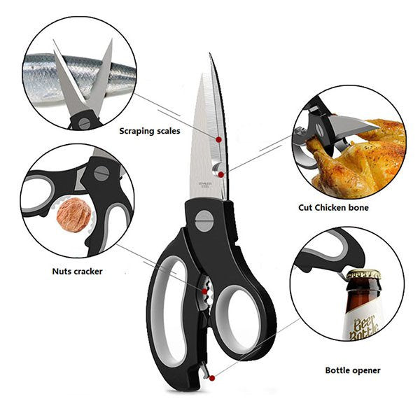 高品質多功能不銹鋼料理剪刀