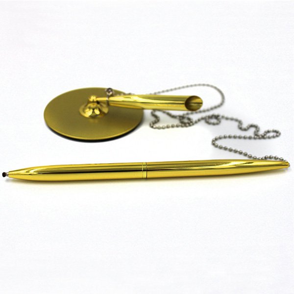 鋅合金圓形底座支架帶鏈圓珠筆