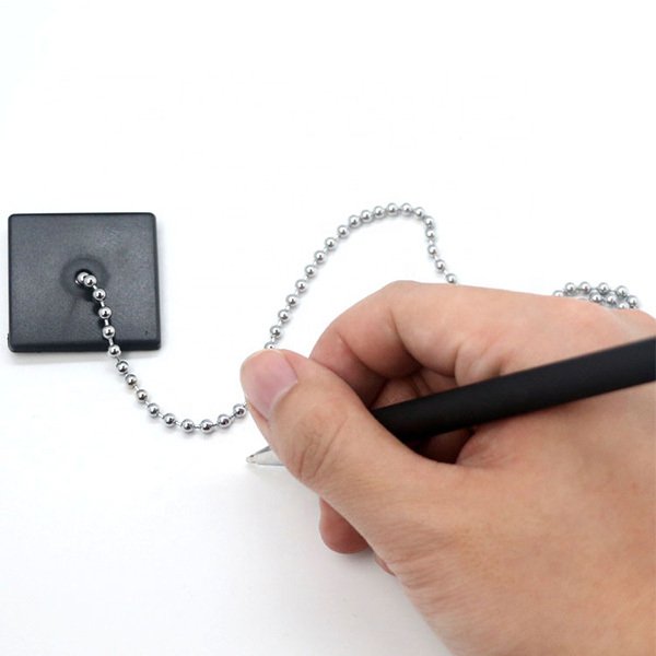 ABS方形底座支架帶鏈圓珠筆