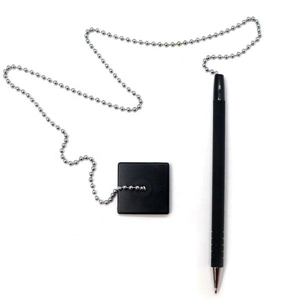 ABS方形底座支架帶鏈圓珠筆