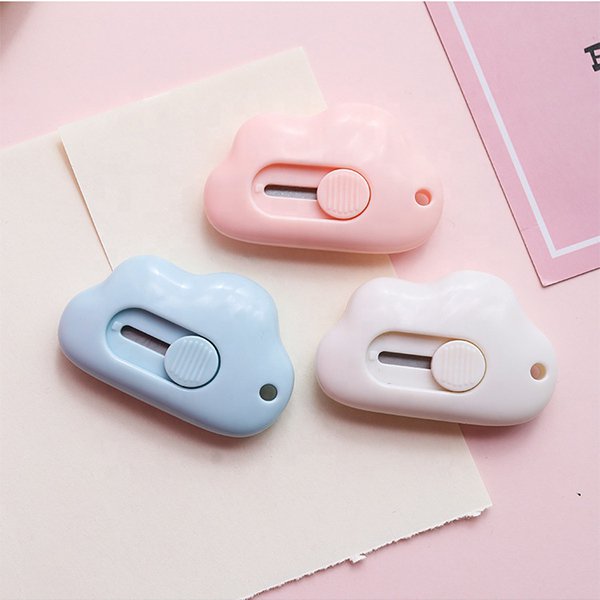 雲朵造型便攜式塑膠開信刀