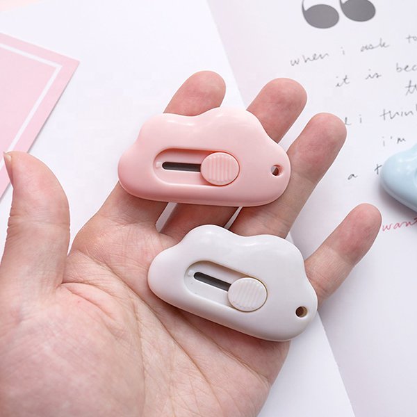 雲朵造型便攜式塑膠開信刀