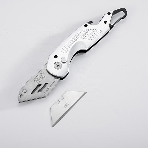 多功能登山扣+開瓶器-鋁合金美工刀