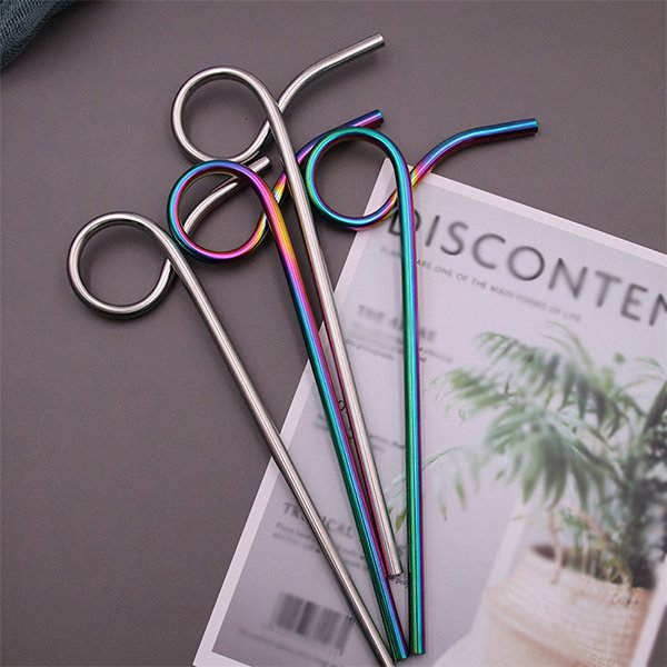 304不鏽鋼創意彎曲吸管