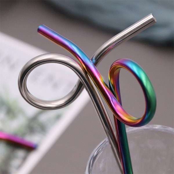 304不鏽鋼創意彎曲吸管