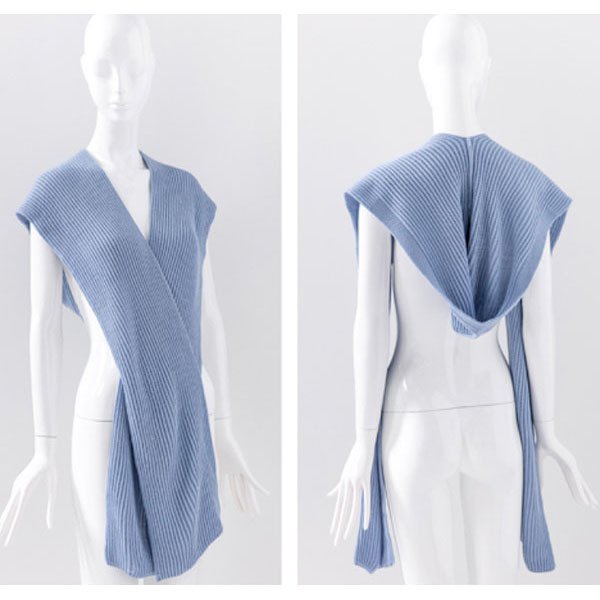 純色冬季Acrylic連帽圍巾-電繡LOGO